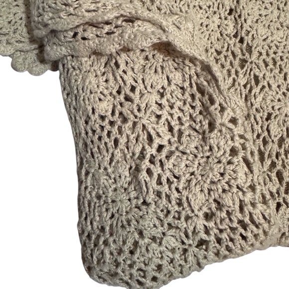 ❌❌❌❌Vintage Newport News Size Small Brown Boho Western Beach Crochet Midi Dress - Picture 5 of 6